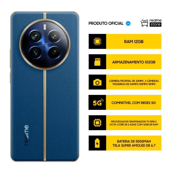 Celular Realme 12 Pro Plus + 5G 512GB - 12GB RAM